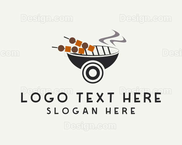 Barbecue Food Cart Logo