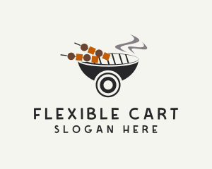 Barbecue Food Cart  logo design