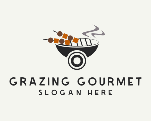 Barbecue Food Cart  logo design