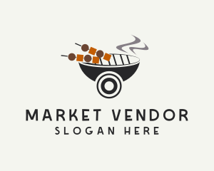 Barbecue Food Cart  logo design