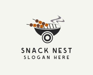 Barbecue Food Cart  logo design