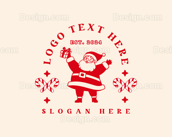 Santa Claus Gift Logo