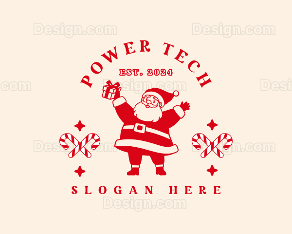 Santa Claus Gift Logo