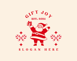 Santa Claus Gift logo design