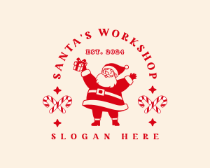 Santa Claus Gift logo design