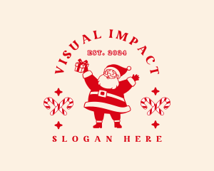 Santa Claus Gift logo design