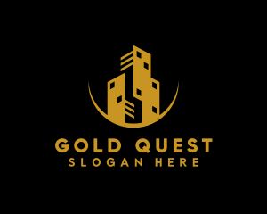 Gold High Rise Building logo design