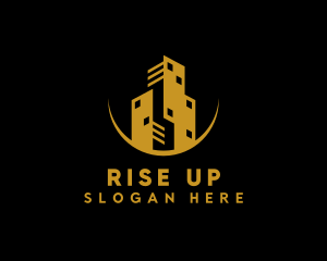 Gold High Rise Building logo design