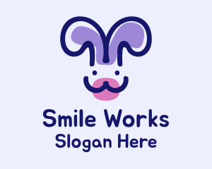 Smiling Pet Bunny  logo design