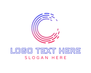 Letter - Gradient Tech Letter C logo design