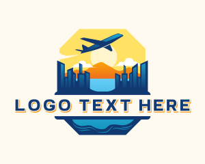 Travel Airplane Building logo