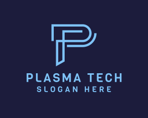 Software Tech Letter P logo design