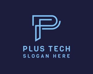 Software Tech Letter P logo design