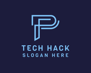 Software Tech Letter P logo