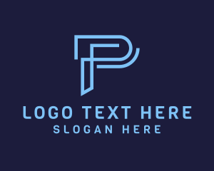 Software Tech Letter P Logo