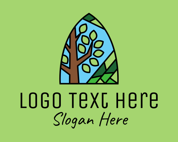 Stained logo example 4