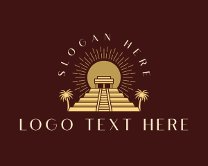 Ancient Mayan Pyramid logo