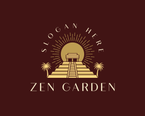 Ancient Mayan Pyramid Logo