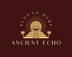 Ancient Mayan Pyramid logo design