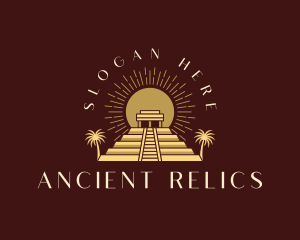 Ancient Mayan Pyramid logo design