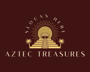 Ancient Mayan Pyramid logo design