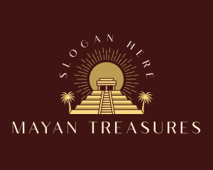 Ancient Mayan Pyramid logo