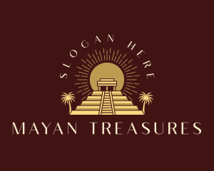 Ancient Mayan Pyramid logo design