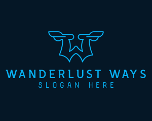 Logistics Wings Letter W logo design