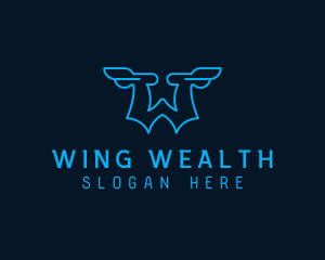 Logistics Wings Letter W logo design