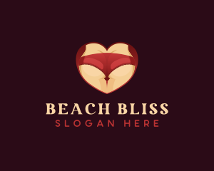 Sexy Lingerie Heart logo design