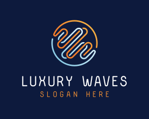 Digital Wave Line logo design