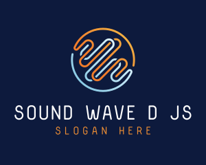 Digital Wave Line logo design