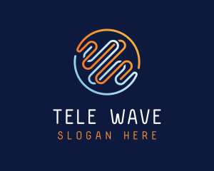 Digital Wave Line logo design