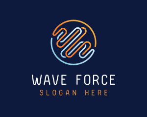 Digital Wave Line logo design