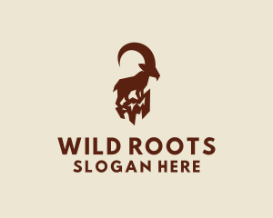 Wild Mountain Goat  logo design