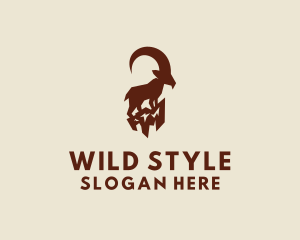 Wild Mountain Goat  logo design