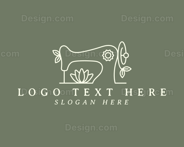 Floral Sewing Machine Logo