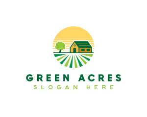 Grass Field Landscaping logo design