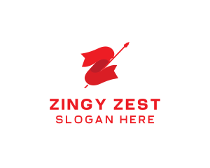 Ribbon Arrow Letter Z logo design