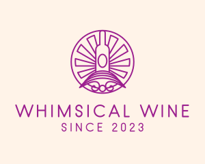 Minimalist Winemaker Badge logo design