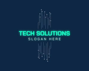 Technology Neon Circuit  logo