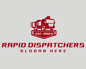 Fire Truck Dispatch Vehicle logo design