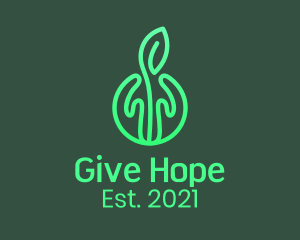 Nature Hope Line Art logo design