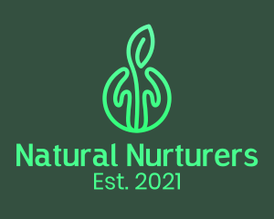 Nature Hope Line Art logo design