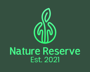 Nature Hope Line Art logo design