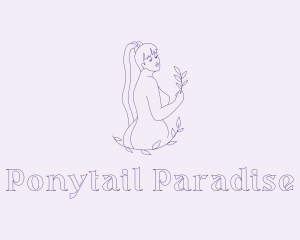 Ponytail Sexy Adult logo design