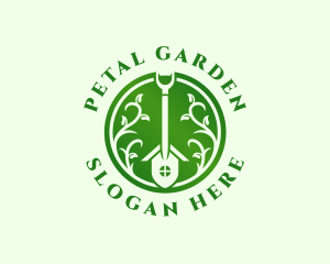 Gardening Shovel House logo design