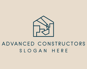 Construction House Excavation logo design