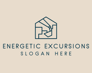 Construction House Excavation logo design