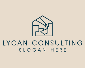 Construction House Excavation logo design